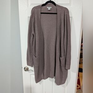 Emma's Expression Maternity Purple Open-Front Sweater in Size 2X